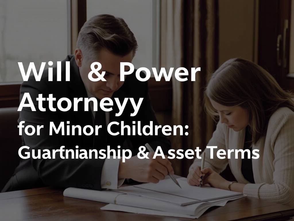 Will & Power of Attorney for Minor Children: Guardianship & Asset Terms(1)