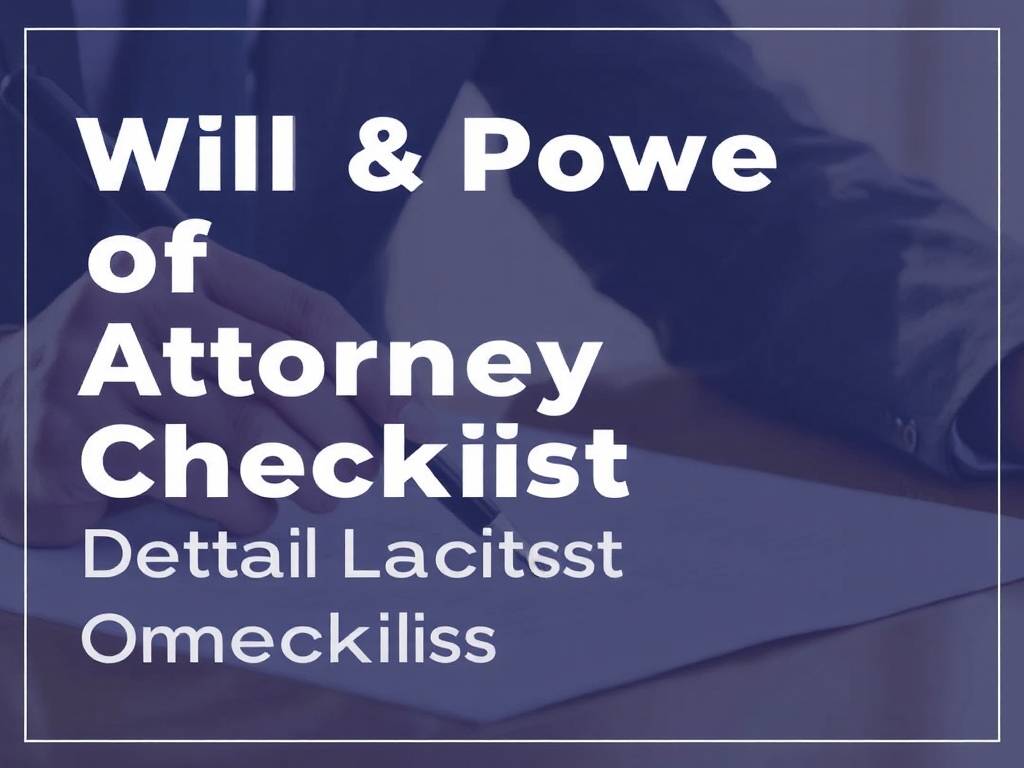 Will & Power of Attorney Checklist: Avoid Legal Detail Omissions