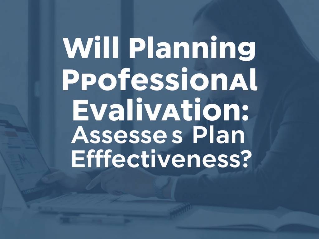 Will Planning Professional Evaluation: Assess Plan Effectiveness(1) Will Planning Professional Evaluation: Assess Plan Effectiveness(1)