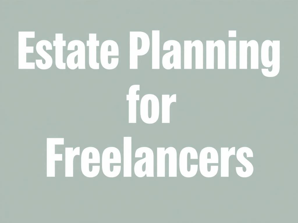Estate Planning for Freelancers: Irregular Income Asset Planning(1) Estate Planning for Freelancers: Irregular Income Asset Planning(1)