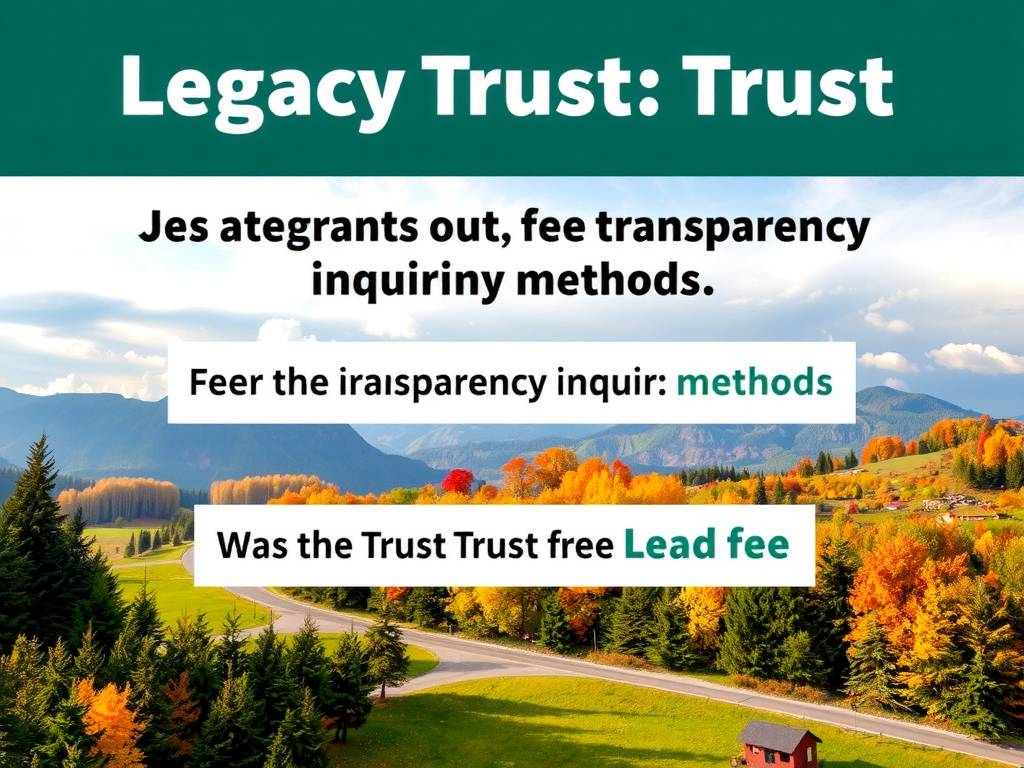 Legacy Trust Fee Transparency Inquiry Methods Legacy Trust Fee Transparency Inquiry Methods